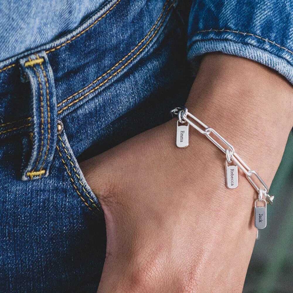 Pulseira Tag Personalizada - Grave os Nomes Da Sua Família | Oferta Especial + Frete Grátis