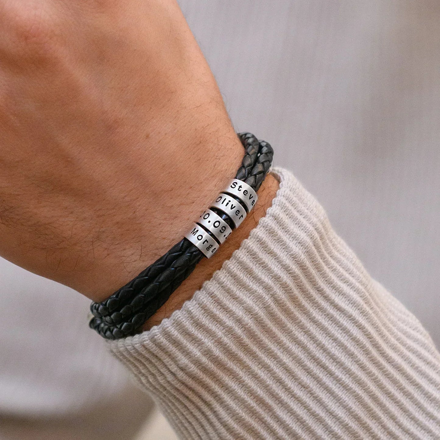 Pulseira Personalizável Dia dos Pais | Oferta Especial 50% OFF + Frete Grátis Somente Hoje!