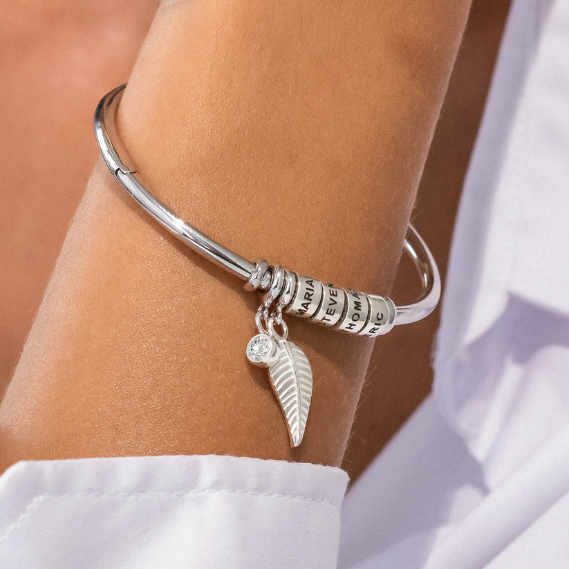 Pulseira Asas de Anjo Personalizável - Gravação a Laser