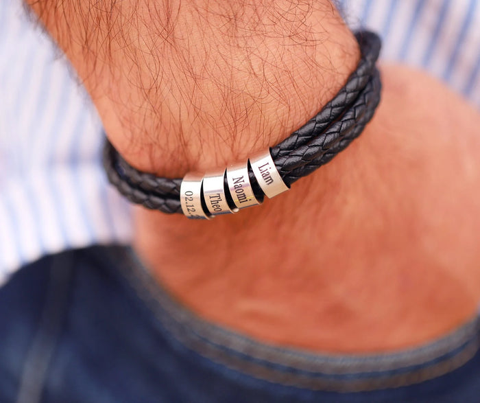 Pulseira Personalizável Dia dos Pais | Oferta Especial 50% OFF + Frete Grátis Somente Hoje!