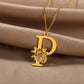 Colar Personalizado | Rosa da Vida - Aço Inoxidável - Folheado a Ouro - Corte a Laser.